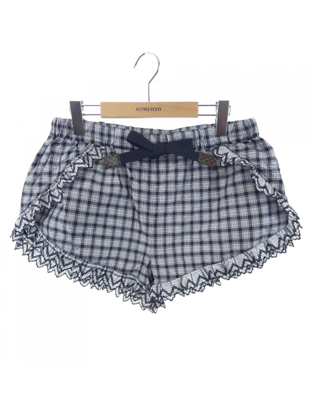 Louis Vuitton Check Ruffle Detail Mini Mq5 Shorts